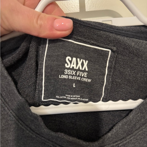 Saxx Charcoal Long Sleeve Crew - Picture 3 of 3